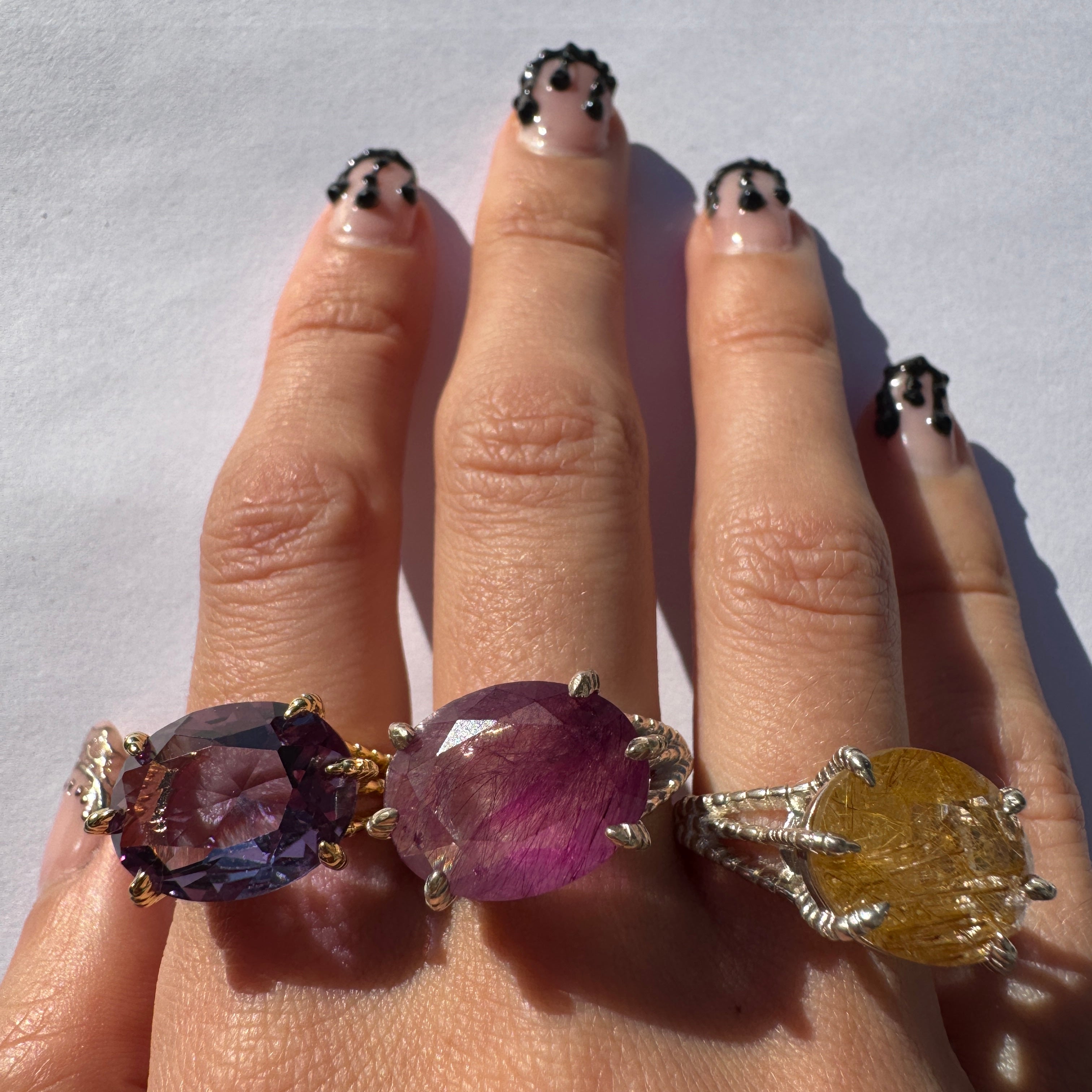 RAVEN'S HEART CLAW RING