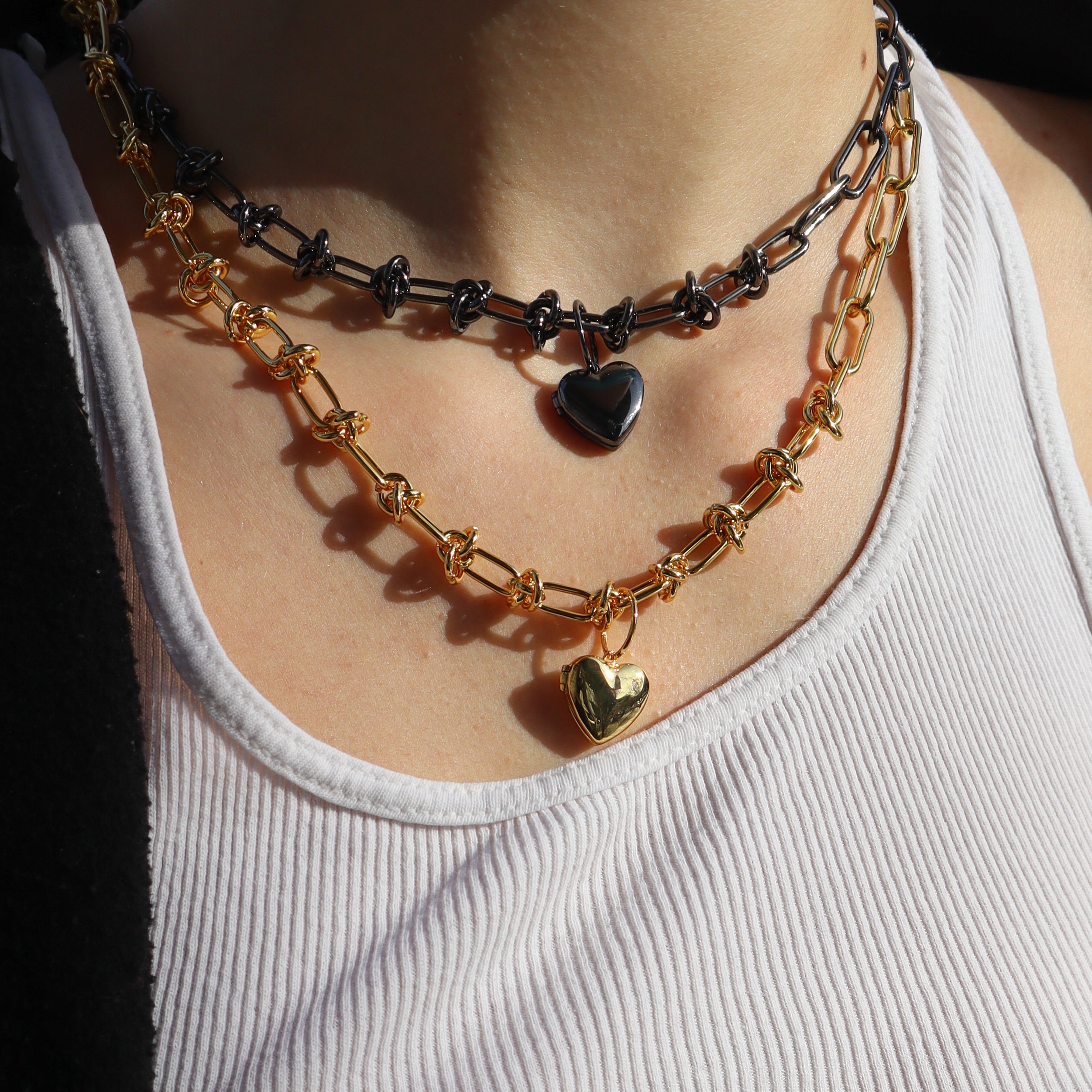 KNOTTED HEART LOCKET