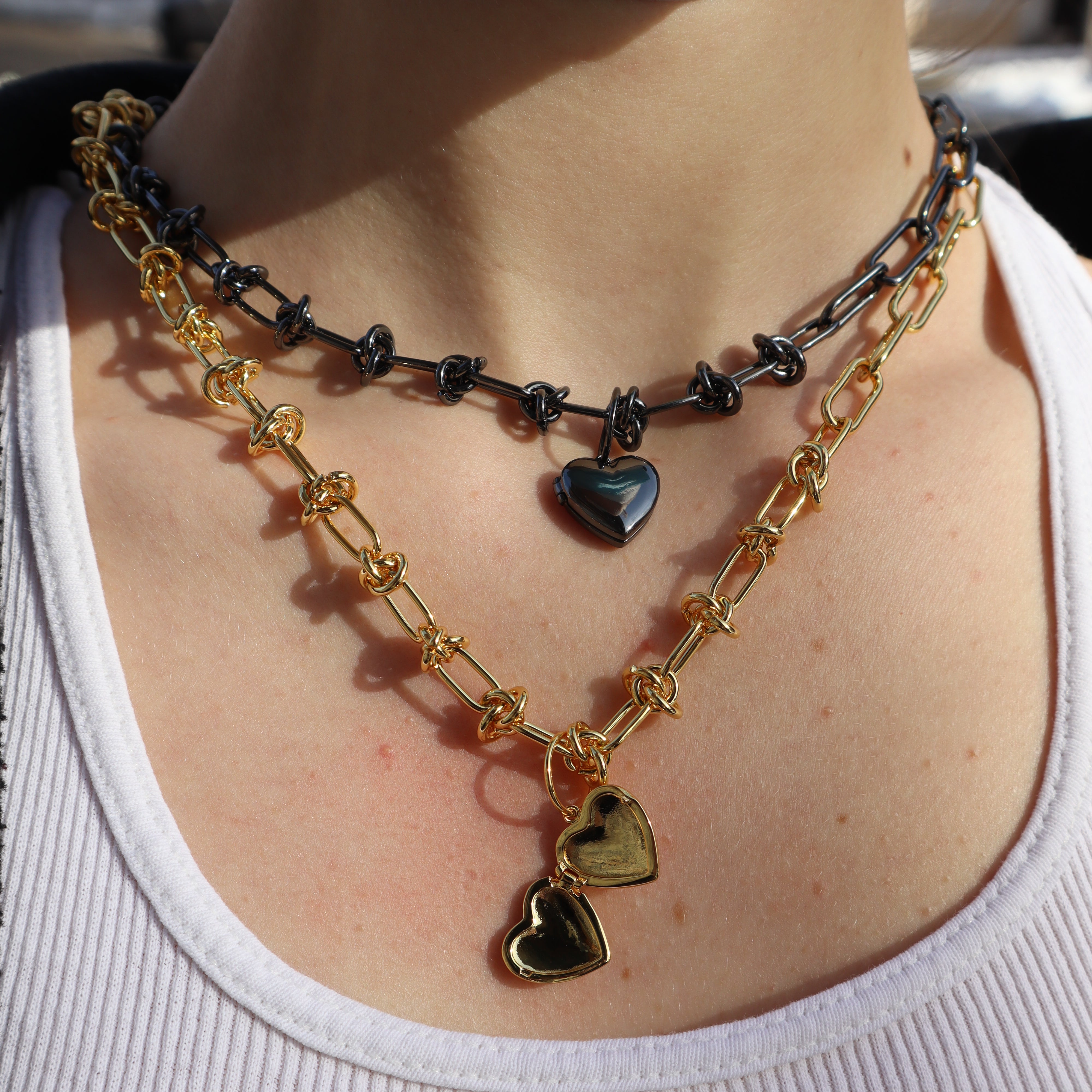 KNOTTED HEART LOCKET