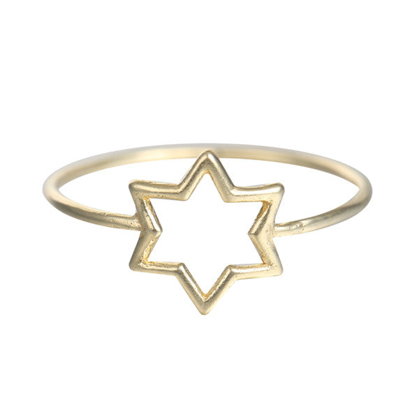 WHISPER OF SHINE SIX SIDED STAR RING