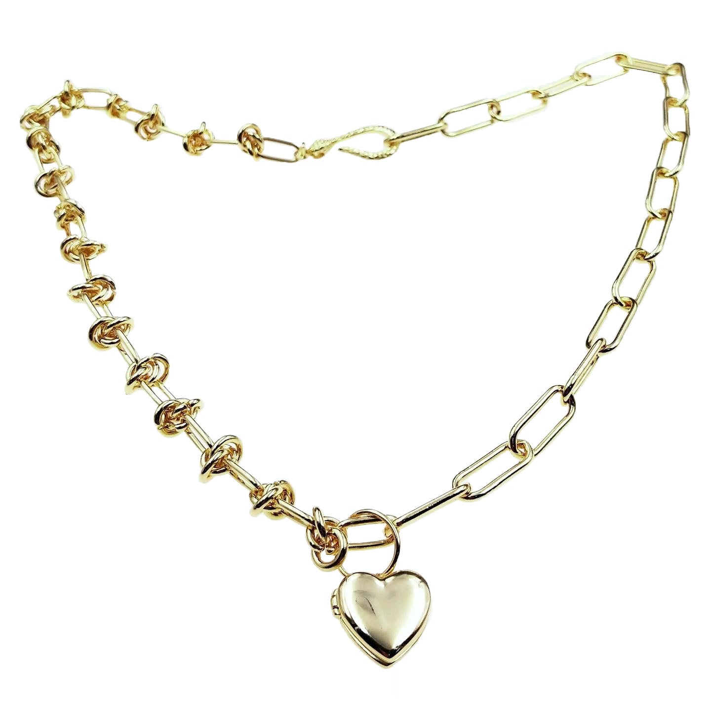 KNOTTED HEART LOCKET