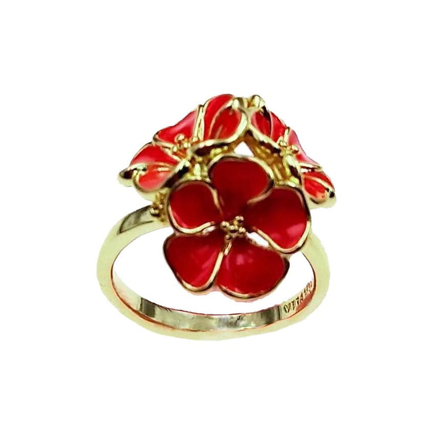 GERANIUM FLOWER ARIES RING