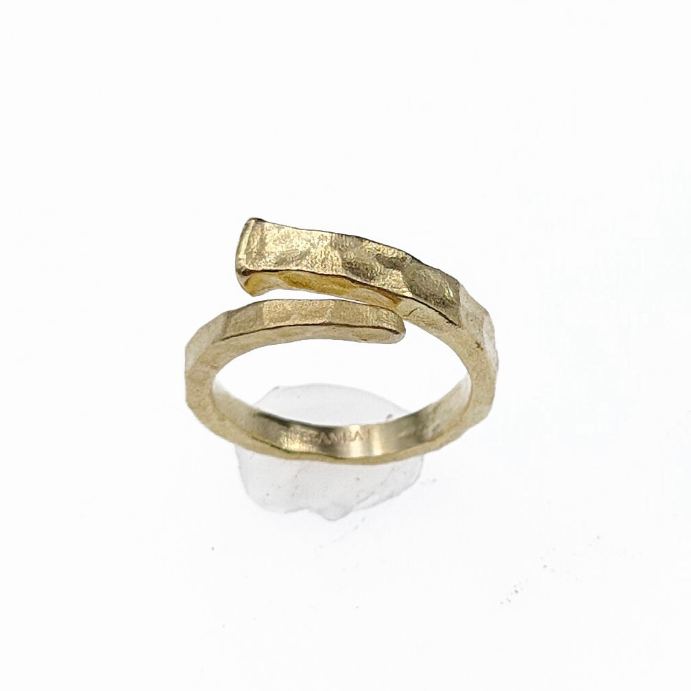 Gold Hammered Ring, nail ring design, minimalist gold ring