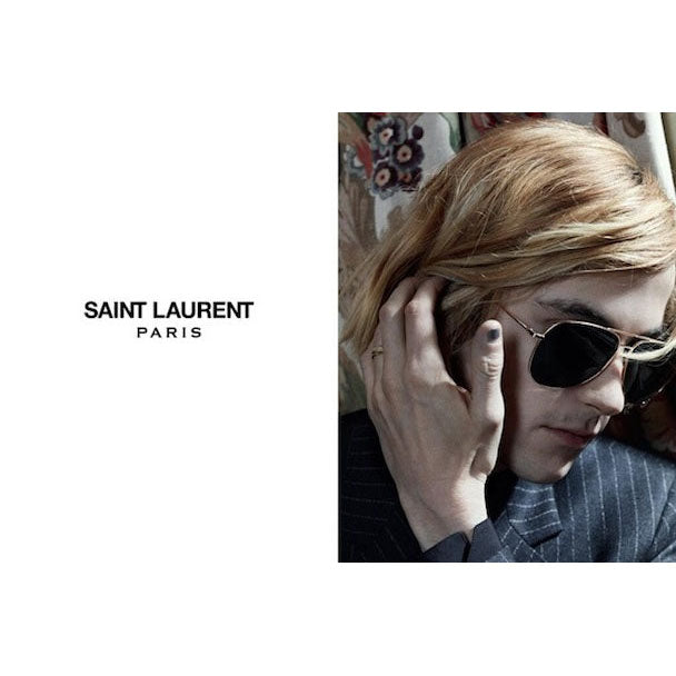 Zachary Cole Smith of band Diiv wearing Spine Ring in Saint Laurent campaign