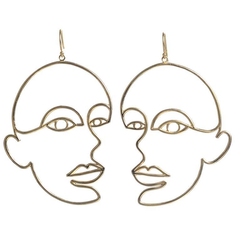 Woman Wire Art Earring - VERAMEAT