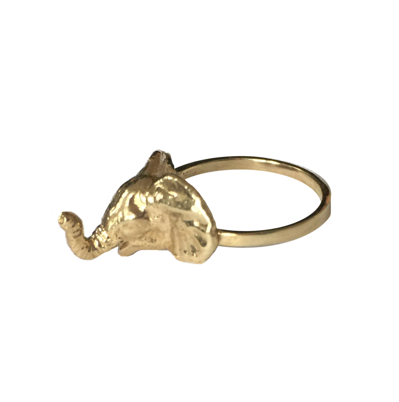14k Gold Ladies Tri-color Elephant Ring 4017 | Sarraf.com