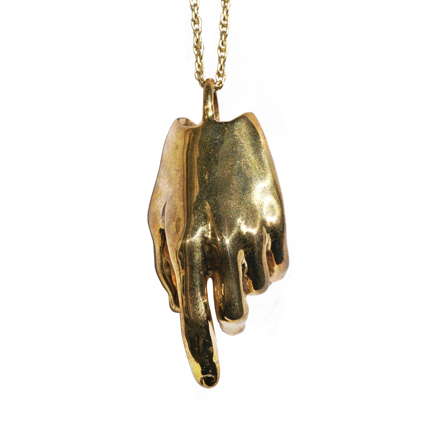 Gold hand 2025 of god pendant